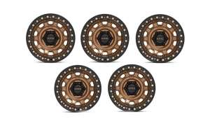 KMC Wheels KM236 Tank Beadlock Wheel Package (-15mm Bronze) - JT/JL/JK