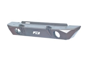 Motobilt Hatchet Series Front Bumper w/ Fog Light Cut Outs - Bare Steel  - JK 