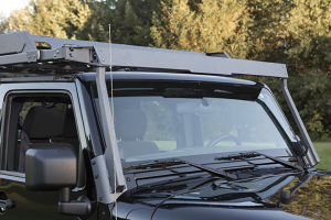 LOD Sliding Roof Rack Air Deflector Bare Steel - JK 4dr