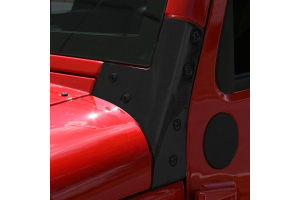 Rugged Ridge Windshield Hinges, Black  - JK