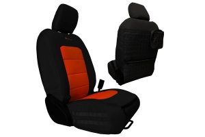 Bartact Tactical Series Front Seat Covers - Black/Orange - JT