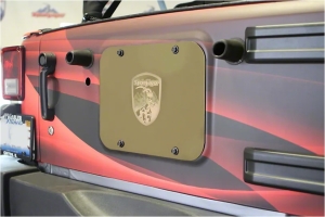 Steinjager Spare Tire Carrier Delete Plate - Military Beige - JK 