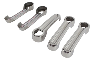 Kentrol 10-Pieces Exterior Door Handle Covers - Polished Silver  - JK 