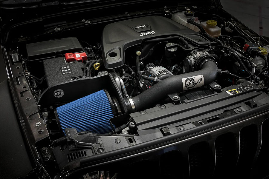 aFe POWER Magnum FORCE Stage-2 XP Cold Air Intake System - Black w/ Pro 5R Filter - JL/JT 3.6L