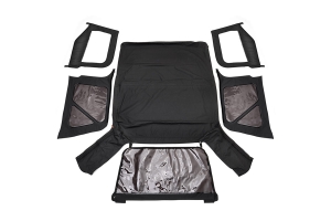 Rough Country Replacement Soft Top - Black Denim - TJ w/ Half-Steel Doors