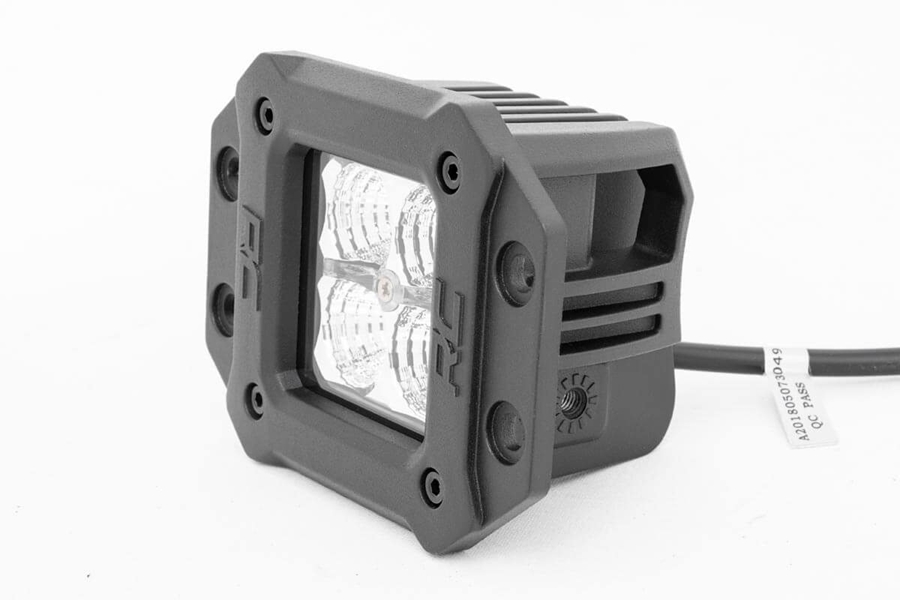 Rough Country 2in Square Flush Mount Cree LED Lights, Pair - Amber 