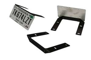 LOD Destroyer Front Bumper License Plate Mount Black Powder Coated - JL/JK