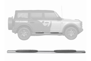 Go Rhino 4in 1000 Series Side Step Kit - Polished - Bronco 2021+