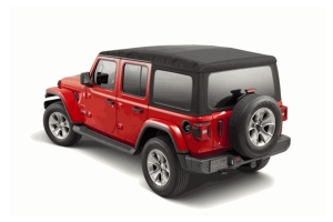 Mopar Sailcloth Soft Top Kit w/ Clear Windows - Black Diamond - JL 4Dr