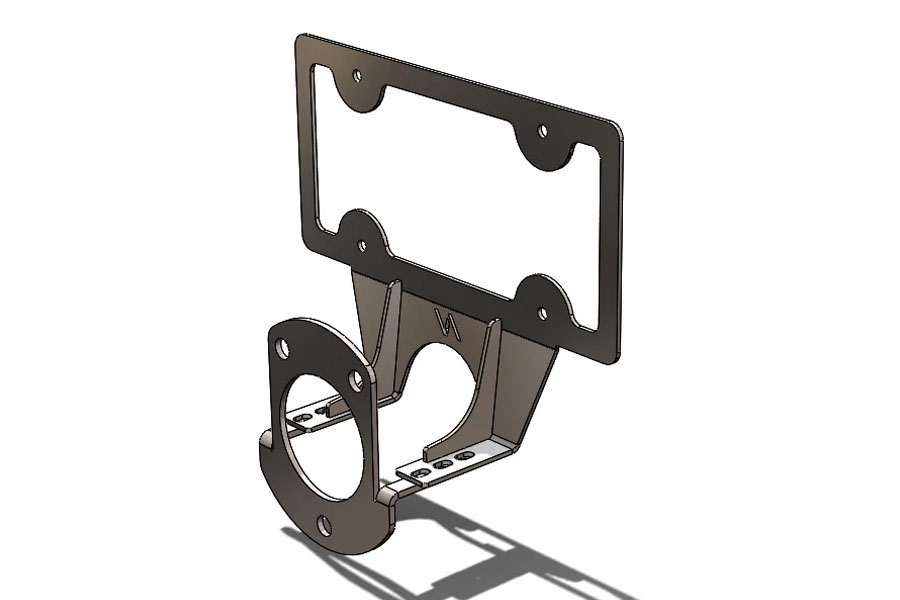 Next Venture Motorsports Standard License Plate Relocation Bracket - Bare - JL/JK