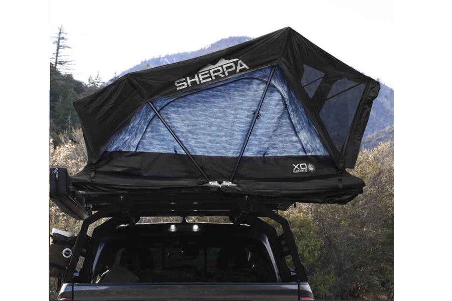 Overland Vehicle Systems XD Sherpa S4S Hybrid Roof Top Tent - Black/Blue