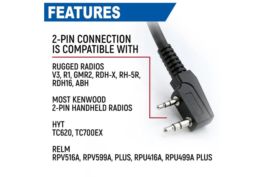 Rugged Radios Hand Speaker Mic - Waterproof