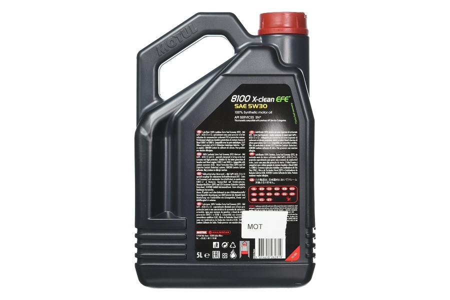 Motul 8100 X-Clean EFE 5W-30 Synthetic Oil, 5-Liter, 1 Pack