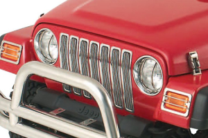 Smittybilt Billet Grille Overlay W/Chrome Insert Trim - TJ/LJ