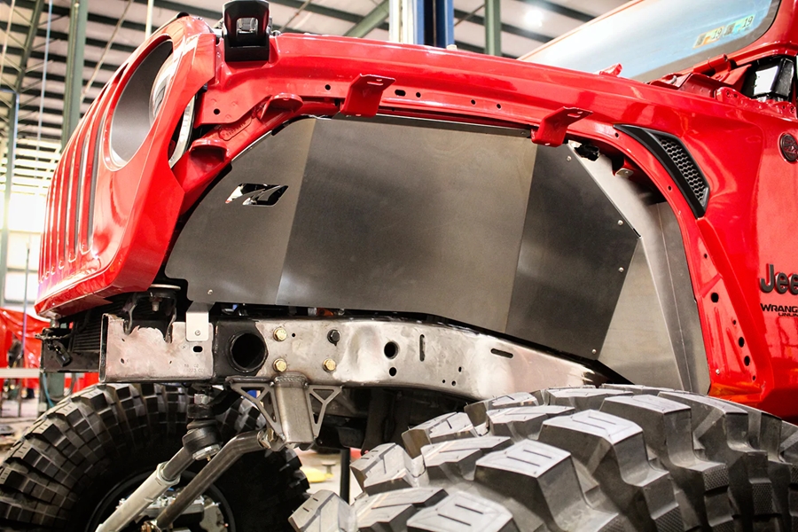 Motobilt Aluminum Blank Front Inner Fenders - Bare - JT/JL