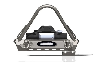 Crawltek Pyro Stubby Front Bumper with Stinger - Black - TJ/LJ/YJ/CJ