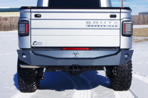 Nemesis Industries Voyager Rear Bumper w/Factory/JWS Fog Light Cut Out - Bare, Aluminum  - JK