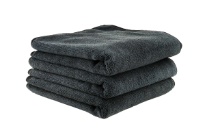 Chemical Guys Workhorse Professional Grade Microfiber Towel Black - 3 Pack