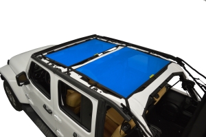 Dirty Dog 4x4 Sun Screen Front and Rear- Blue - JL 4DR