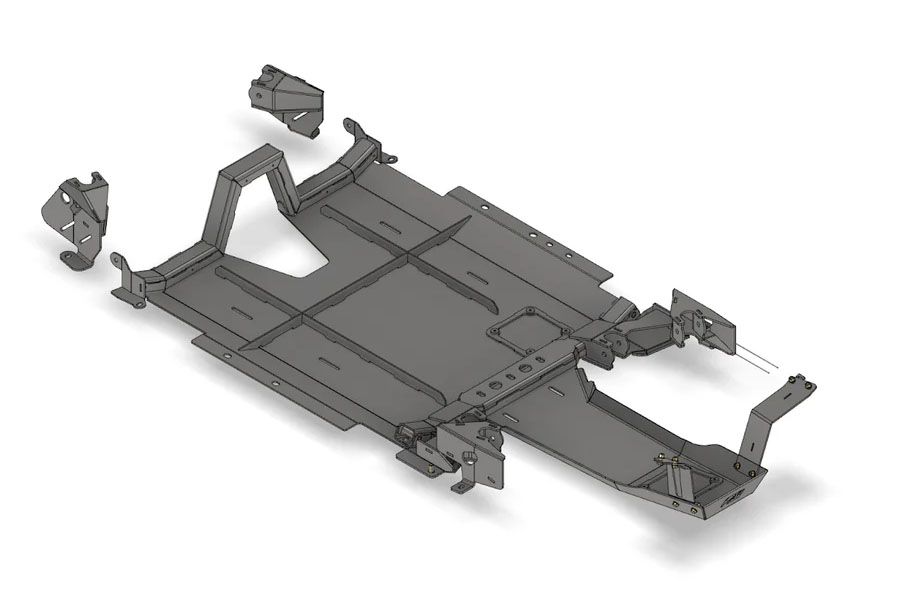 Motobilt Double Triangulated 4 Link Suspension - 2021+ JT 3.6L