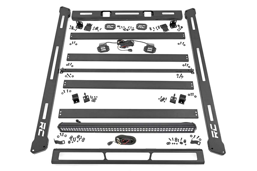 Rough Country Roof Rack System w/ Black-Series LED Lights  - JK