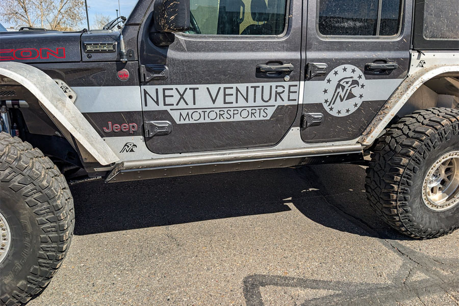Next Venture Motorsports Rock Sliders - Trailbreaker Series, Glide Boatside - JL 4dr