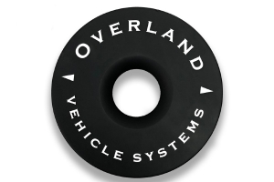 Overland Vehicle Systems Combo Pack Soft Shackle 5/8in w/Collar 44500 lb Recovery Ring 6.25in 45000 lb - Black