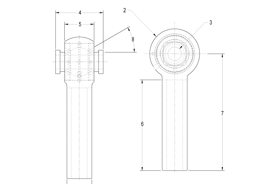 Rock Krawler Pro Krawler Joint 1in Shank