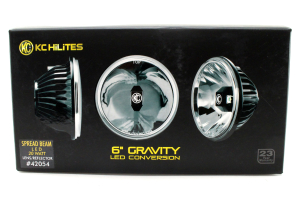 KC HiLites 6in Gravity LED Insert Pair Pack System Spread Pattern