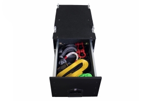 Overland Vehicle Systems Cargo Box w/Slide Out Drawer - Black Powdercoat