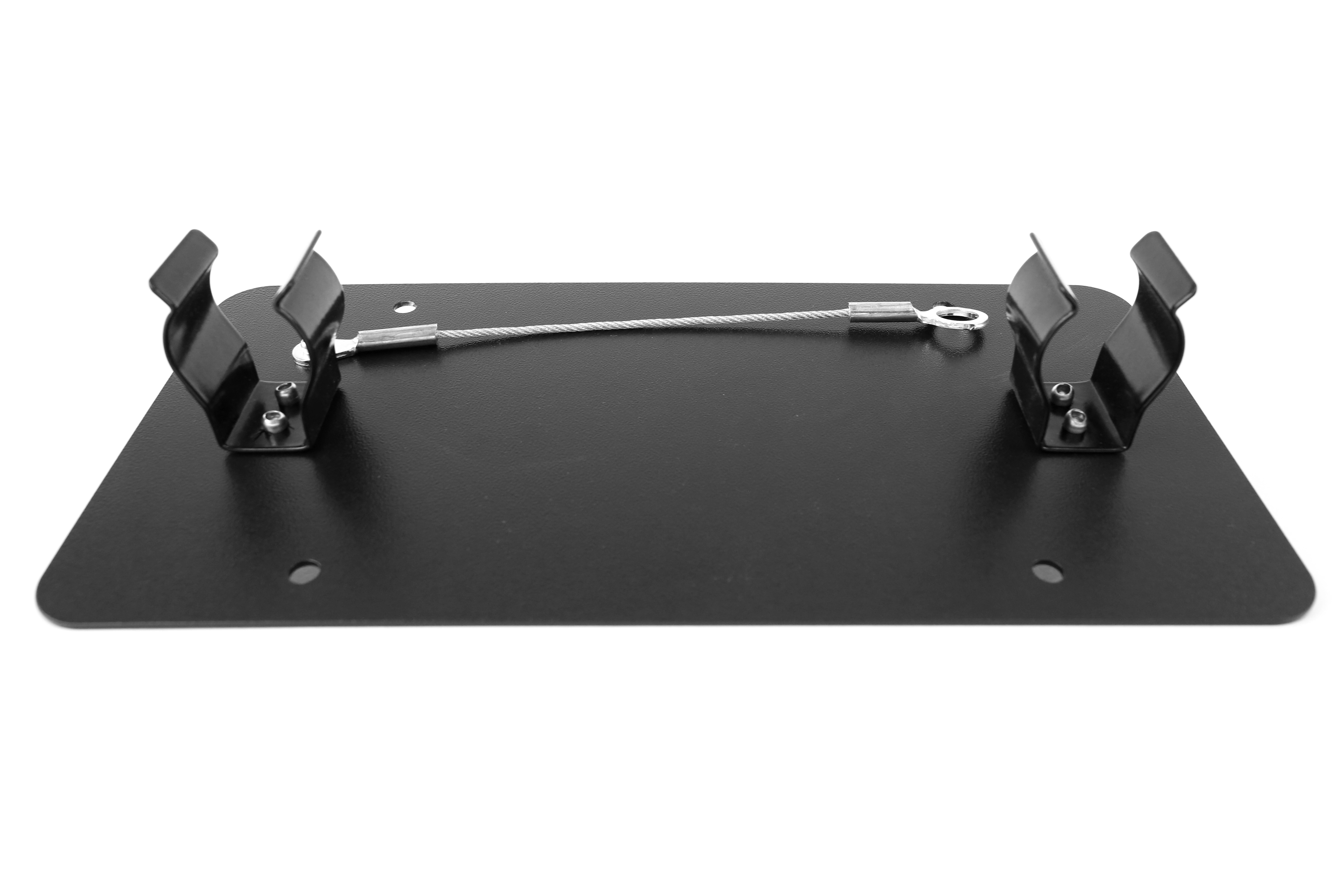 Rock Hard 4x4 Fairlead License Plate Bracket w/Theft Prevention Cable Black