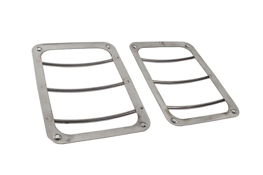 Kentrol Taillight Guard Set - Polished Silver  - JK 