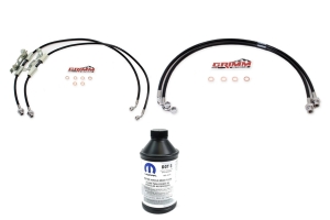 Grimm Offroad Front and Rear Brake Lines w/ Brake Fluid Package - JT/JL/JK