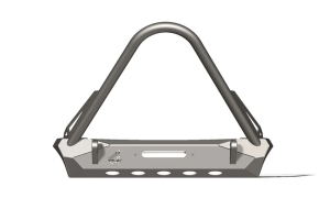Crawltek Pyro Stubby Front Bumper with Stinger - Black - TJ/LJ/YJ/CJ