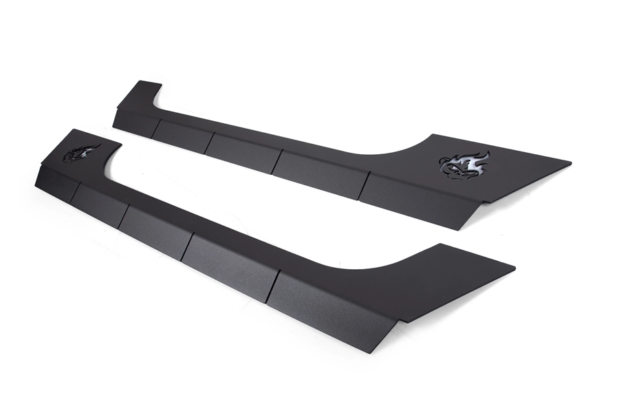 Crawltek Aluminum Rocker Cladding Kit - Black - JK 2Dr