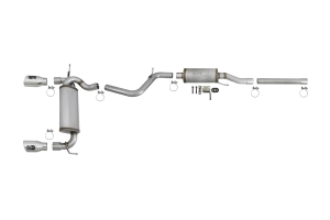 aFe Power Rebel Series 2.5in Cat-Back Exhaust System w/ Polished Tips  - JK