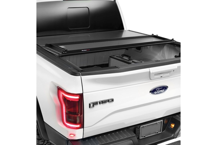 WeatherTech AlloyCover Hard Tri-Fold Truck Bed Cover - Black  - JT w/o Trail Rail System