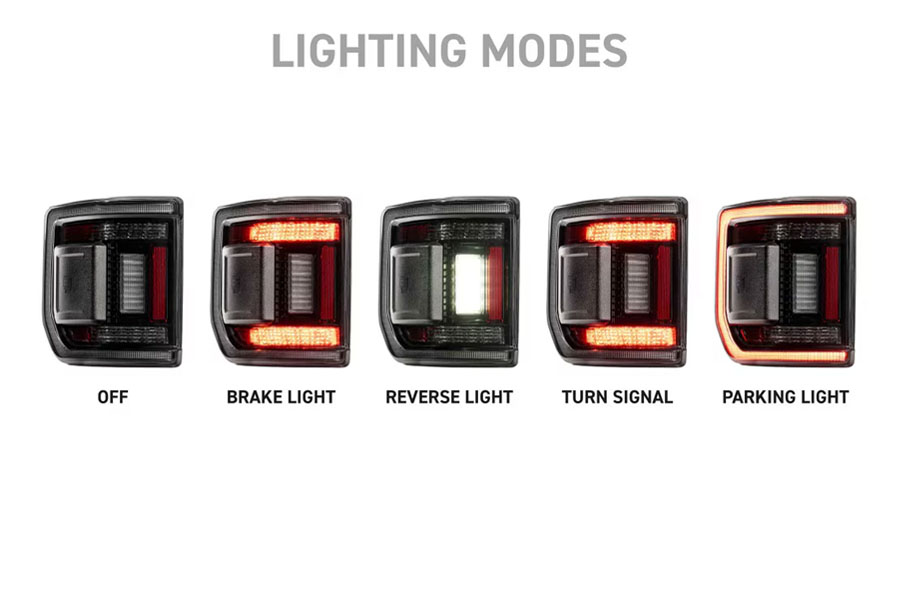 Morimoto XB LED Low Profile Tail Lights Set - Smoked - JT