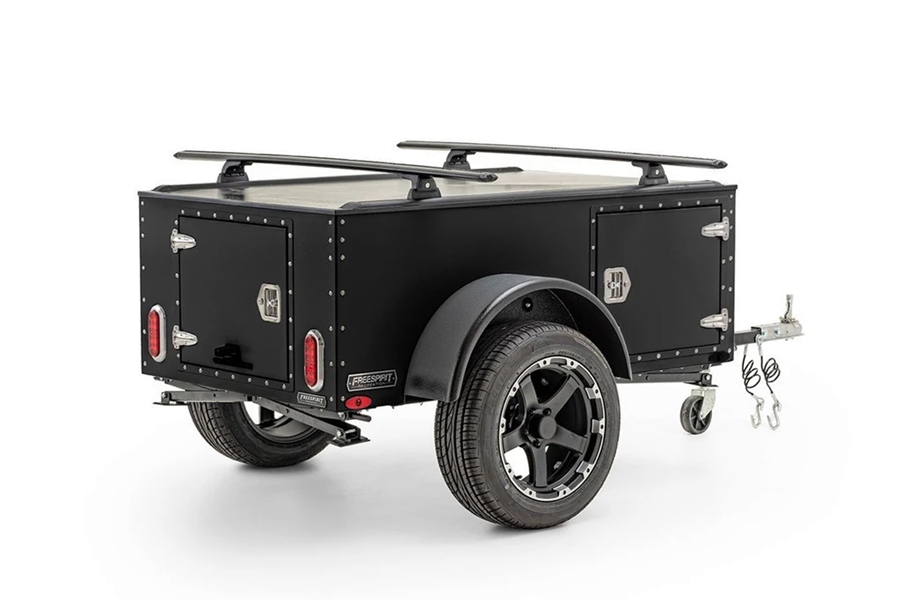 Freespirit Recreation Sport Trailer w/Rhino Vortex 65 Kit, Black 