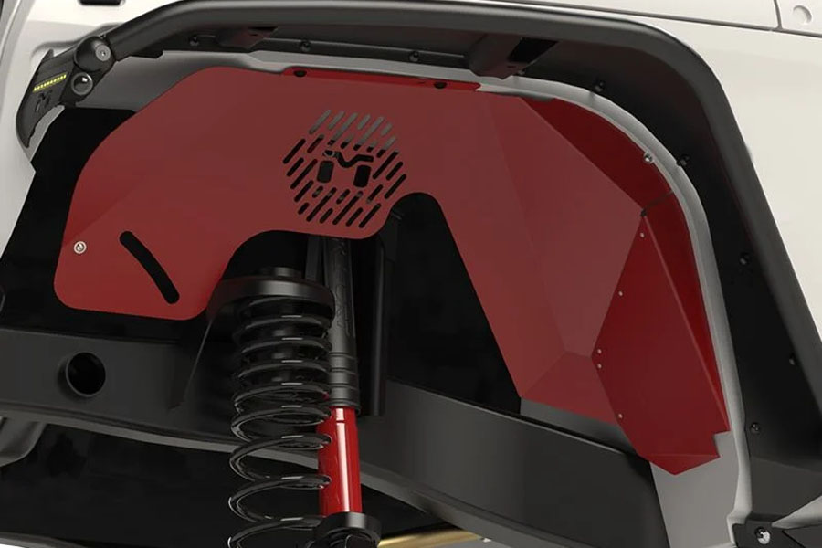 MetalCloak Hi-Clearance Replacement Inner Fender Front Set - Black Powder Coat - JL/JT
