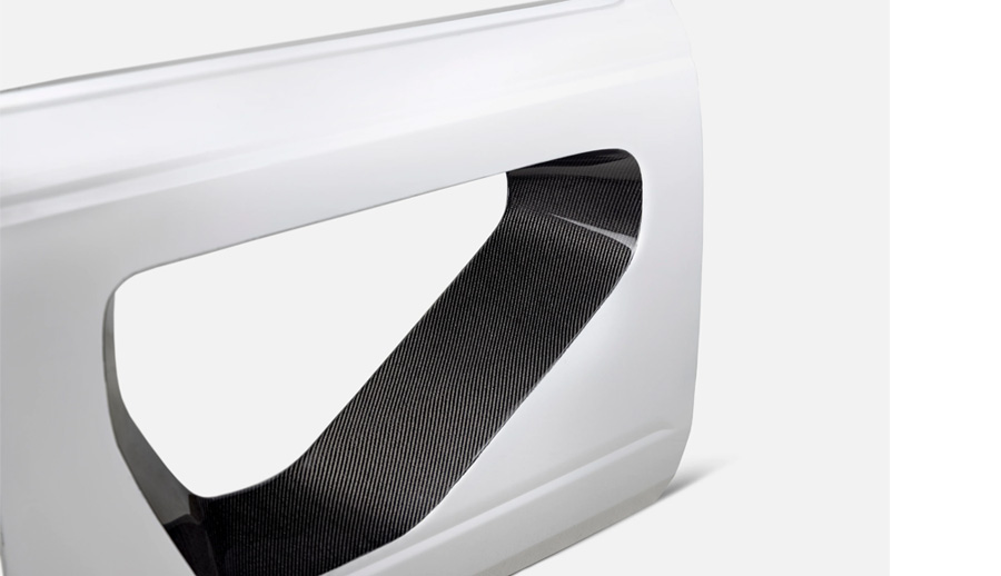 Anderson Composites Fiberglass Halo Doors w/Carbon Fiber Inserts - Pair - Bronco 2021-23 2dr