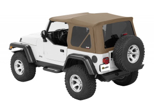 Bestop Supertop NX Soft Top Tinted Windows, No Doors, Tan Twill - JK 2DR