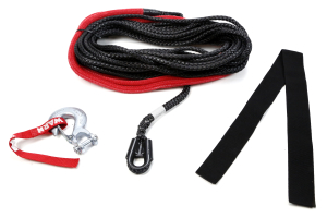 1/2x100Ft 32000lbs Synthetic Winch Rope Winch Line Cable Rope w/Hook for  4WD US