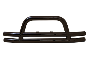 Smittybilt Tubular Front Bumper w/Hoop Gloss Black - JK