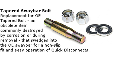 JKS Tapered Sway Bar Bolts