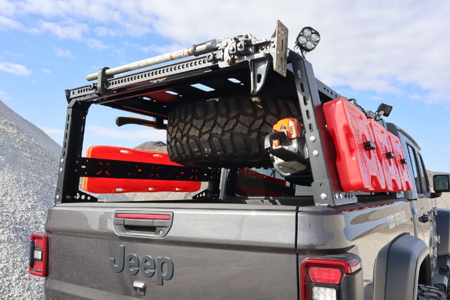 LOD Black Ops Bed Rack Tire Carrier - Black  - JT