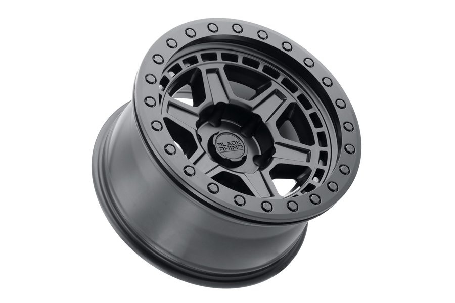 Black Rhino Reno Off Road Beadlock Wheel, 17x8.5 5x5 - Matte Black w/ Black Bolts - JT/JL/JK
