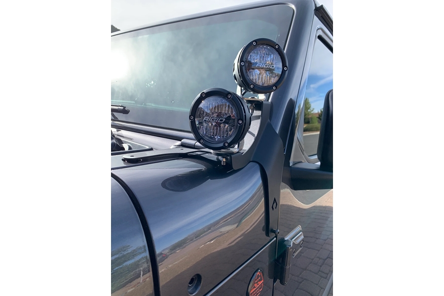 Artec Industries A-Pillar Dual Surface Light Mounts - Black - JT Mojave / JL 392