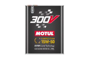 Motul 300V 15W/50 Competition Motor Oil, Full Synthetic, High Performance, 4-Stroke Ester Core, 2L 