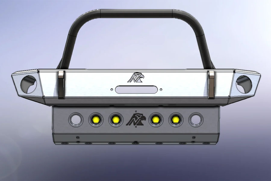 Next Venture Motorsports Baja S1 LED Mount for Aluminum Front Lower Skid - Bare - JL/JT